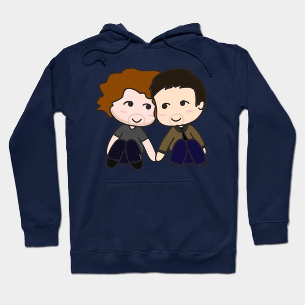 Handholding Chibi Malex Hoodie by djchikart